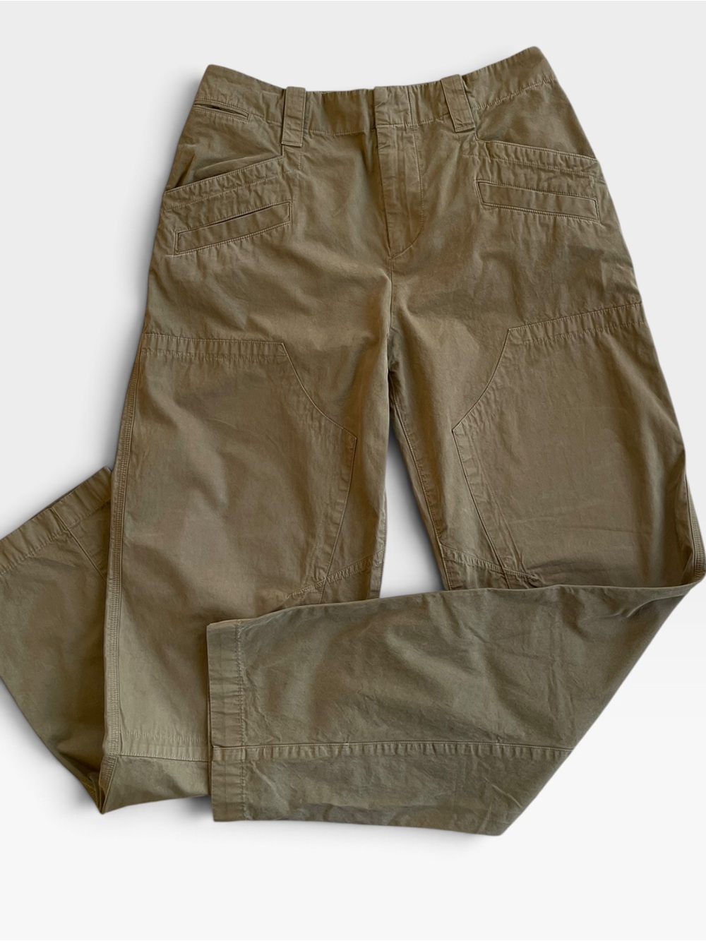 Rag & Bone Malia Italian Cotton Cargo Pant Double Knee Color Olive Size 0